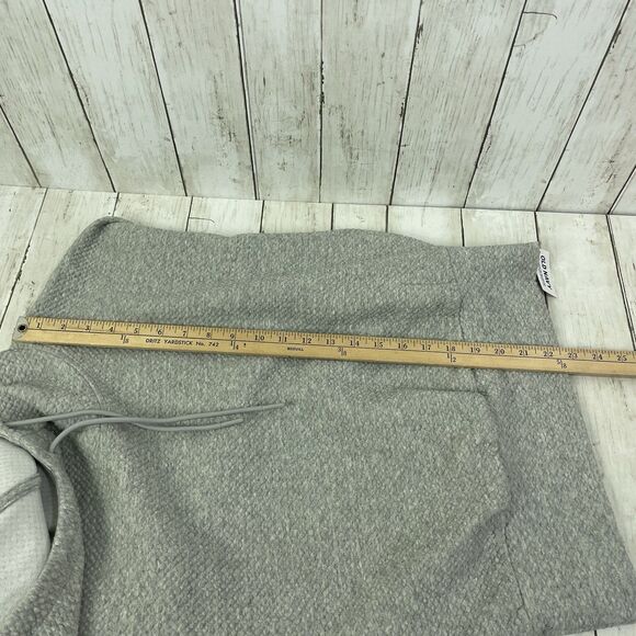 Old Navy Hoodie Women’s M Gray Textured Pull Over Hooded Sweatshirt NWT $54.99 - Picture 11 of 11